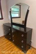 6 Drawer Dresser with Mirror, Dresser is 63"x17"x35"h, Mirror is 38"x46"