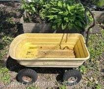 Vigoro Poly Garden Cart, Pneumatic Tires, 20"x36" Cart Bed