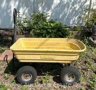 Vigoro Poly Garden Cart, Pneumatic Tires, 20"x36" Cart Bed