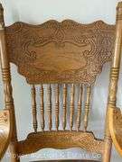 Pressed Back Captains Dining Chair