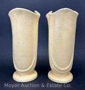 Pair of Weller Pottery Vases, 8"h