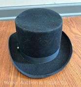 Black Felt Top Hat and Bowties