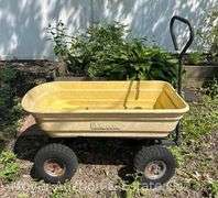 Vigoro Poly Garden Cart, Pneumatic Tires, 20"x36" Cart Bed