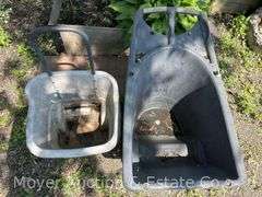 (2) Poly Garden Carts, 22" and 26"w