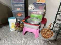 Group of Household, Party Supplies, Small Metro Rack, Etc.