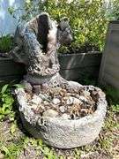 Concrete Garden Fountain, 24"h