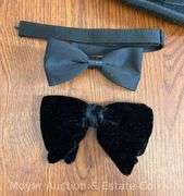 Black Felt Top Hat and Bowties