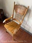 Pressed Back Captains Dining Chair