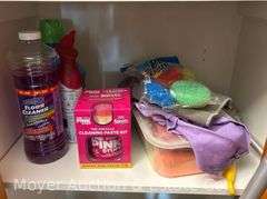 Group of Cleaning Supplies, Rags, Etc,