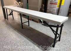 Plastic Folding Bench, 72"w
