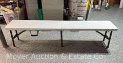 Plastic Folding Bench, 72"w