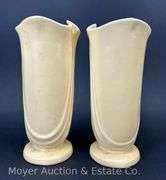 Pair of Weller Pottery Vases, 8"h