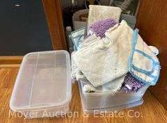 Group of Cleaning Supplies, Rags, Etc,