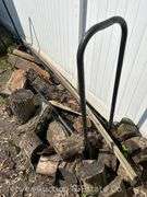 Landmann Firewood Rack, Metal, with Firewood, 8 Feet Wide