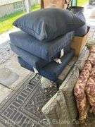 Group of Asst. Patio Cushions and Throw Pillows