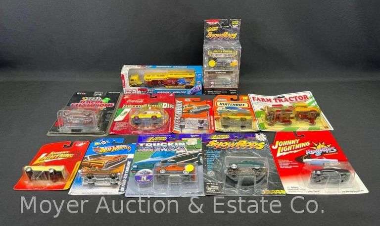 Group of Matchbox, Johnny Lightning and Other Model Cars, On Original Cards image