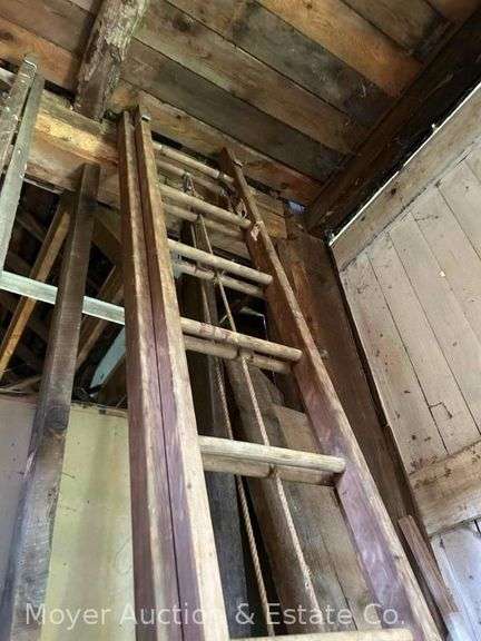 Wooden 20ft. Extension Ladder, older