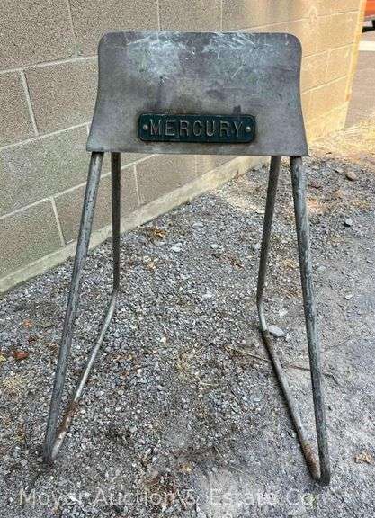 Mercury Outboard Motor Stand, Aluminum, Vollrath Mfg., Vintage image