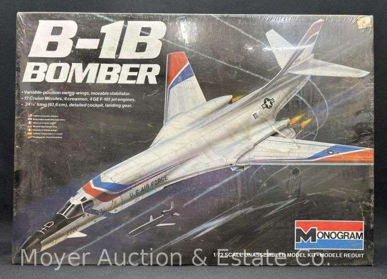 Monogram B-1B Bomber Plastic Model Kit, Sealed in Plastic, 1/72 Scale image