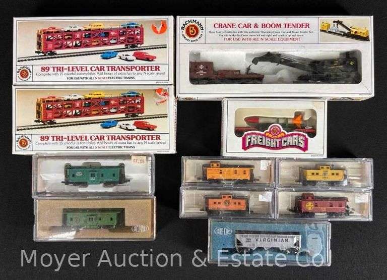 (11) Asst. Con-Cor, Bachmann and Life-Like N Scale Freight Cars, with Plastic Cases image