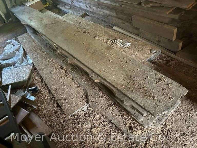 (10) Rough Sawn Boards, Some with Live Edge, Approx 13’-14’ Long, 12”w x 1”h image