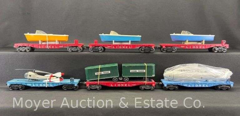 (6) Lionel  Flat Cars, with Loads image