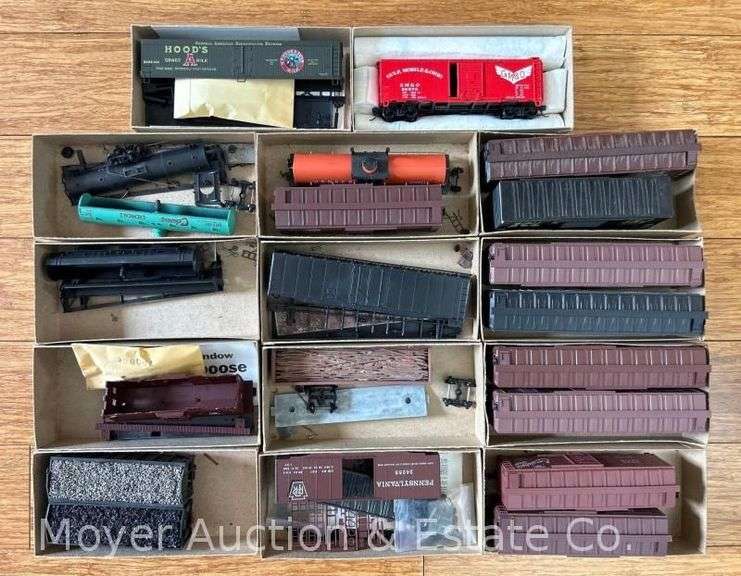 Group of HO Scale Cars, with Boxes, See Pictures for Details image