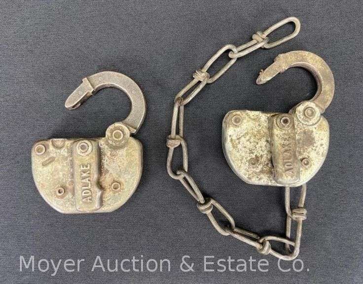 (2) Railroad Padlocks, No Keys, One Marked PCRR and One Unmarked image