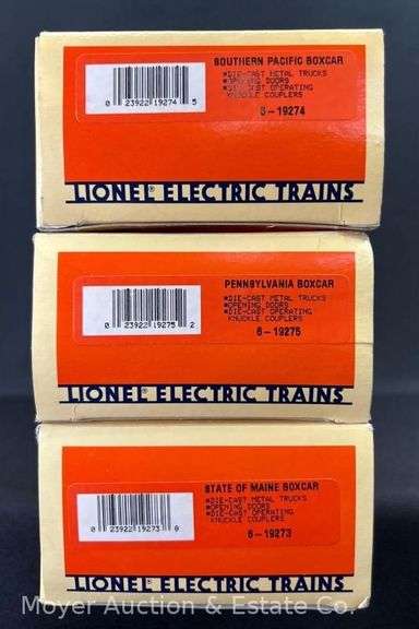 Lionel 6464 Boxcar Series #4, 3-Pack, No. 19272, with Original Boxes