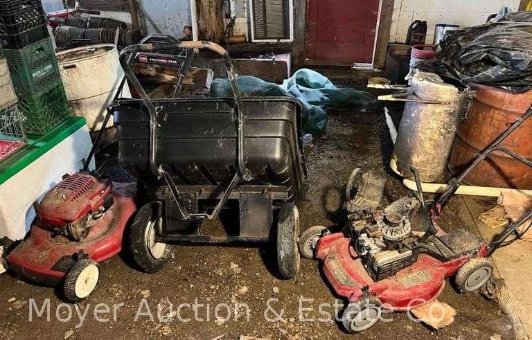 Toro Push Mower and Tow-behind Garden Cart with Other Parts Mower image