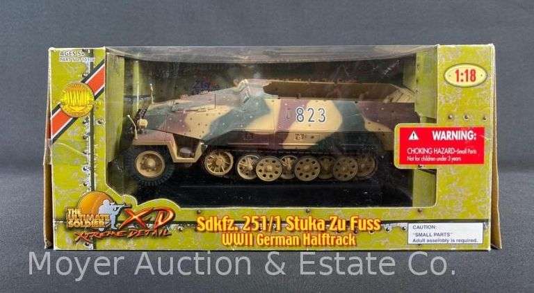 21st Century Toys WWII German Halftrack, 1:18 Scale Plastic Tank Model, with Original Box image