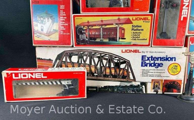Group of Lionel Accessories, Watch Tower, Crossing Gates, Bridge, Etc.
