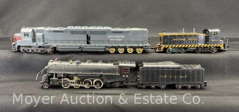Athearn HO Scale Switcher, Steam Locomotive and Diesel Locomotive