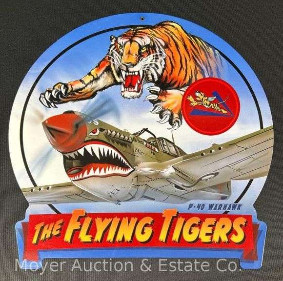 The Flying Tigers P-40 Warhawk Tin Sign, 16"h x 15"w image
