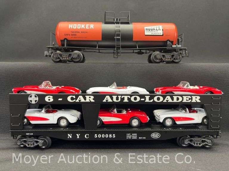 K-Line Tank Car and Auto Loader, No. K6341 and K694, with Original Boxes image