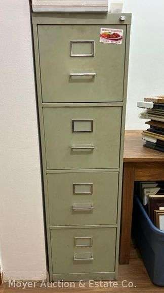 4 Drawer Metal Filing Cabinet, 15"x27"x52"h image