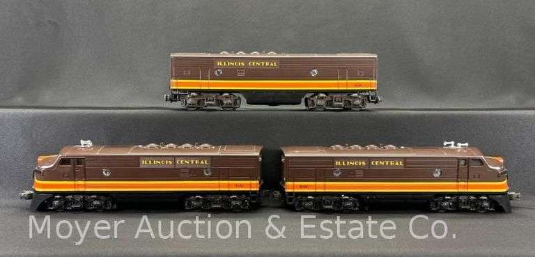 Lionel No. 8580 Illinois Central F-3-ABA Diesel Locomotive Set, with Original Box image