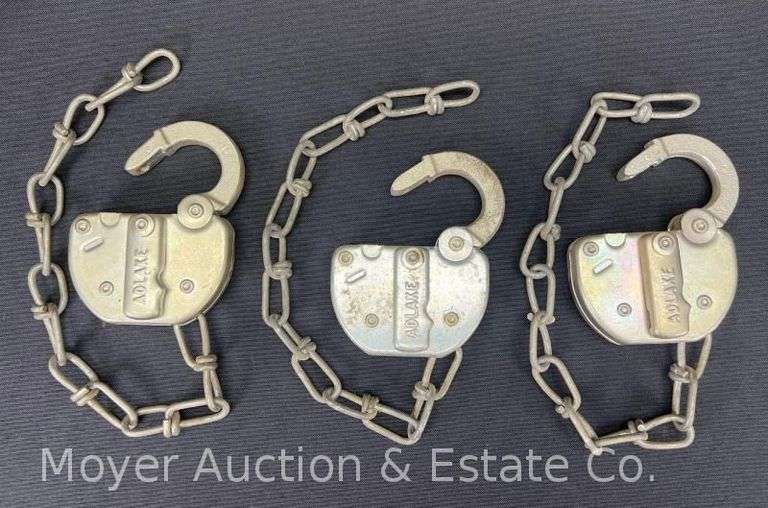 (3) Adlake Canadian Railway Railroad Padlocks, No Keys image