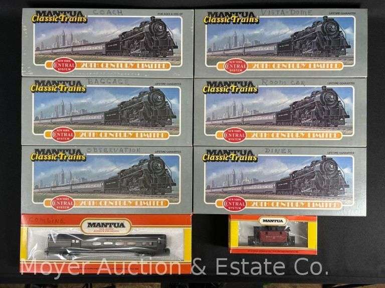 (7) Mantua HO Scale Passenger Cars and Caboose, with Original Boxes image