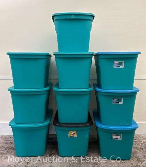 (10) Sterilite 18 Gallon Storage Totes with Lids image