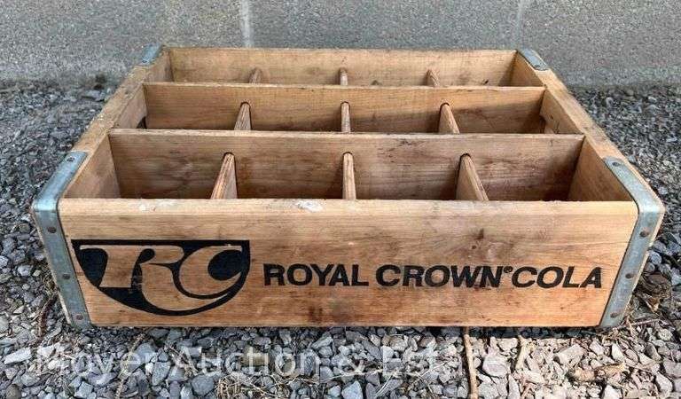 Royal Crown Cola Wooden Crate, 17.5"x12"x5"h image