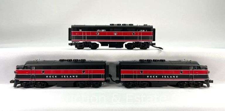 MTH Rock Island EMD F-3 ABA Diesel Set, No. 2127LP/LB, with Original Boxes image