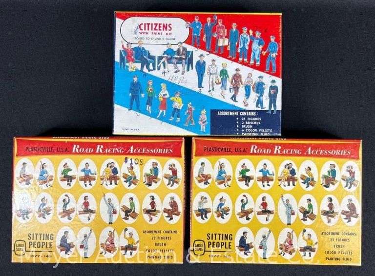 (3) Boxes of Scale Plasticville People image