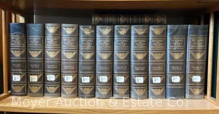 (12) Leather Bound "Messages and Papers of the Presidents" Volumes, 1-11 and Wilson image