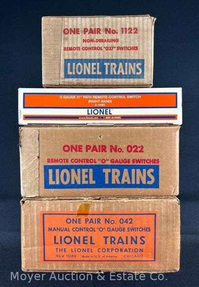 Group of O Gauge Switches, X Crossing, Powered Track, Etc., Most Lionel