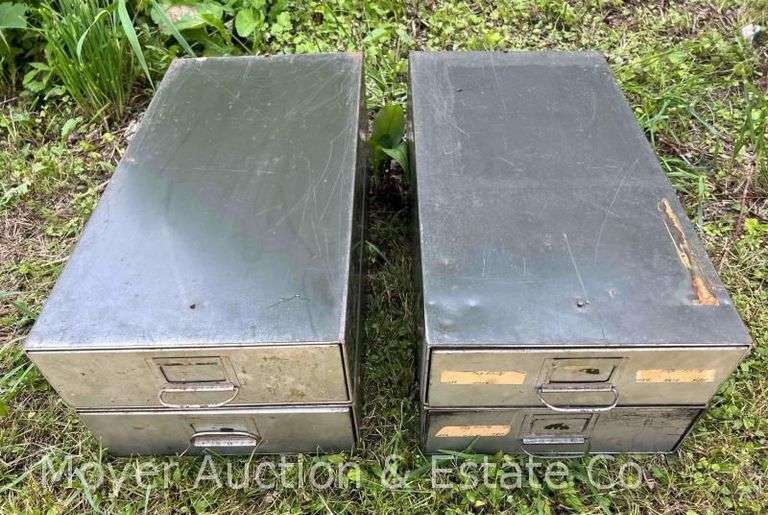 (4) Individual Metal Single Drawer Cabinets, 13”x24”x5”h Each image