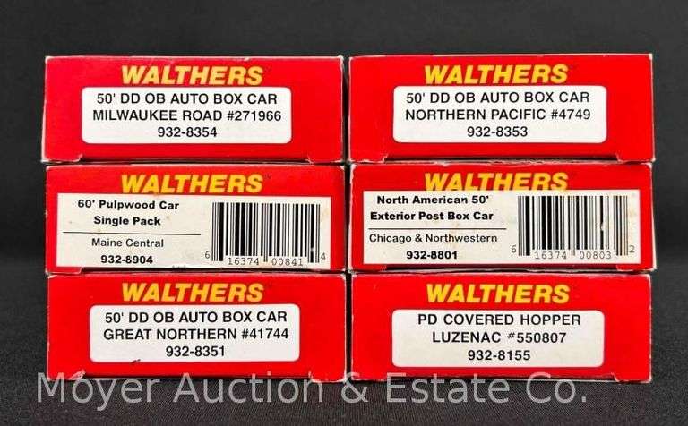 (6) Walthers N Scale Freight Cars, with Original Boxes