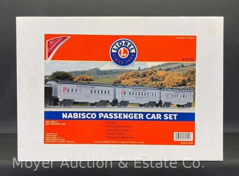 Lionel No. 31724 Nabisco Passenger Car Set, 3 Pack, with Original Boxes image