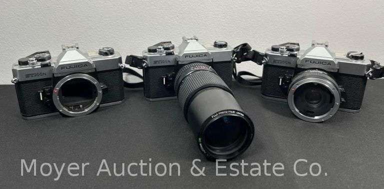 (3) Fujica STX-1N Film Cameras, 2 with Lenses image