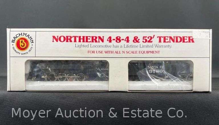 Bachmann N Scale Northern 4-8-4 Steam Locomotive and Tender, with Original Box image
